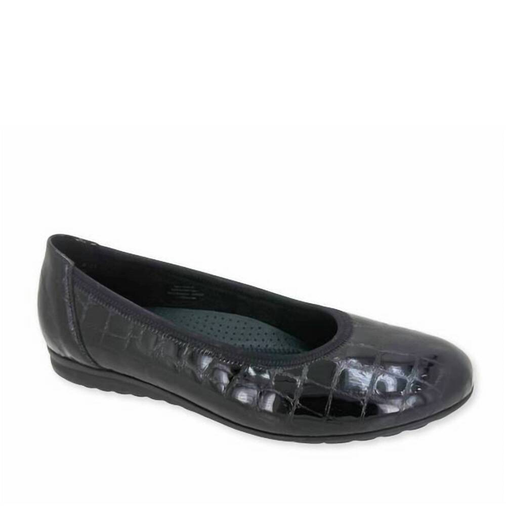 NEW GABOR women's croc ballet flat in black